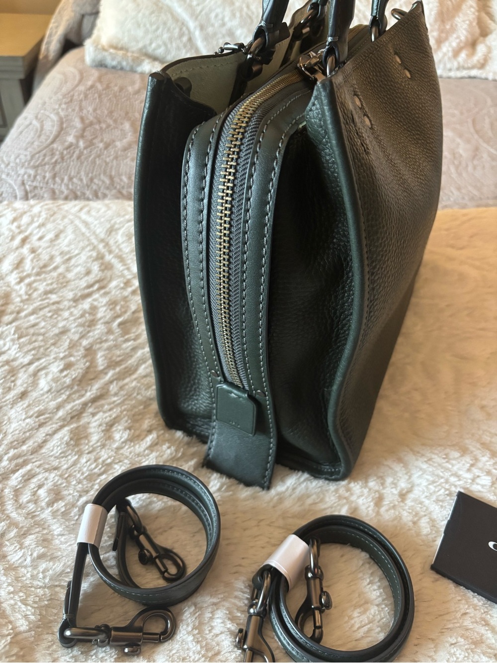 Coach Rogue 30 in Green (Amazon)/Gunmetal - Picture 6 of 16